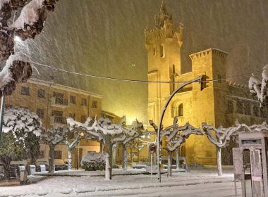 Gran nevada en Ejea de los Caballeros