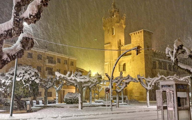 Gran nevada en Ejea de los Caballeros