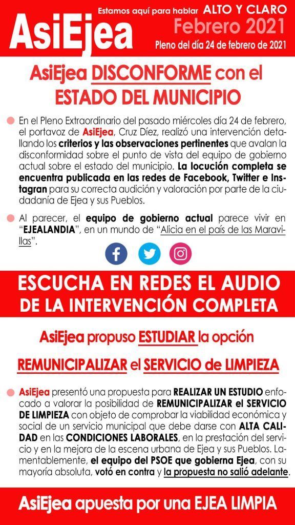 Disconformes con el estado del municipio
